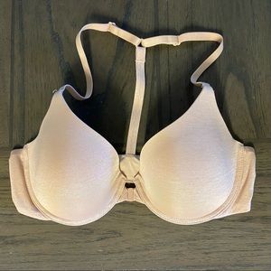 Like new - VS nude racer back semi Demi bra